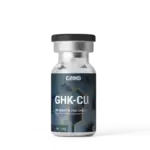 Vial of research chemical GHK-Cu with label for scientific use only.