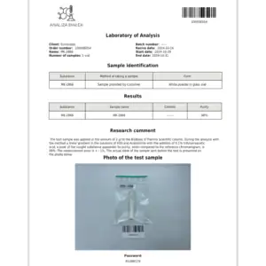 Lab analysis report for MK-2866 powder sample